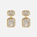 Emerald Baguette Drop Earrings
