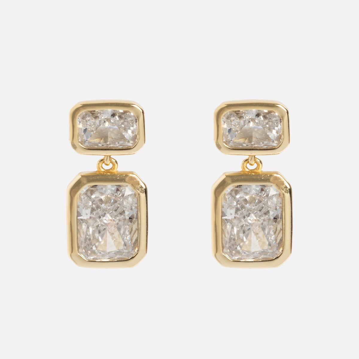 Emerald Baguette Drop Earrings