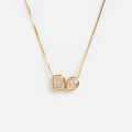 Baguette and Pear Cushion Pendant Necklace