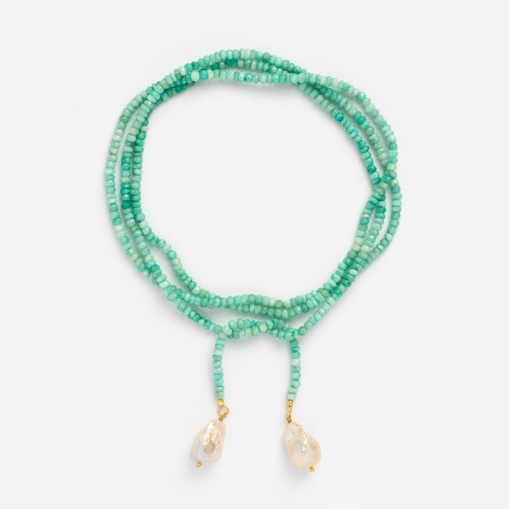 Gemstone Tie Necklace