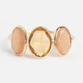 Solid Gold Morning Light Citrine and Sunstone Ring Last Chance Sizes