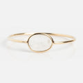Solid Gold Horizon Moonstone Ring