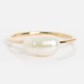 Solid Gold Organic Pearl Solitaire Ring Last Chance Sizes