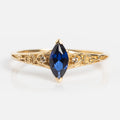 Solid Gold 2025 September Capsule Classic Blue Sapphire Statement Ring