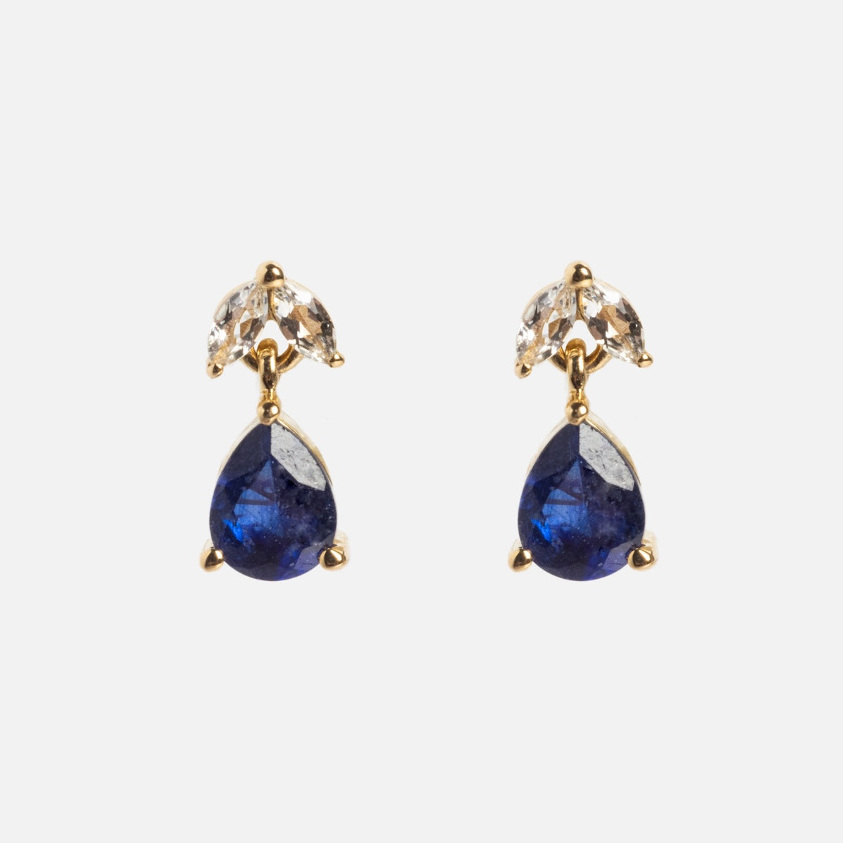 Solid Gold 2025 September Capsule Classic Blue Sapphire Stud Earrings