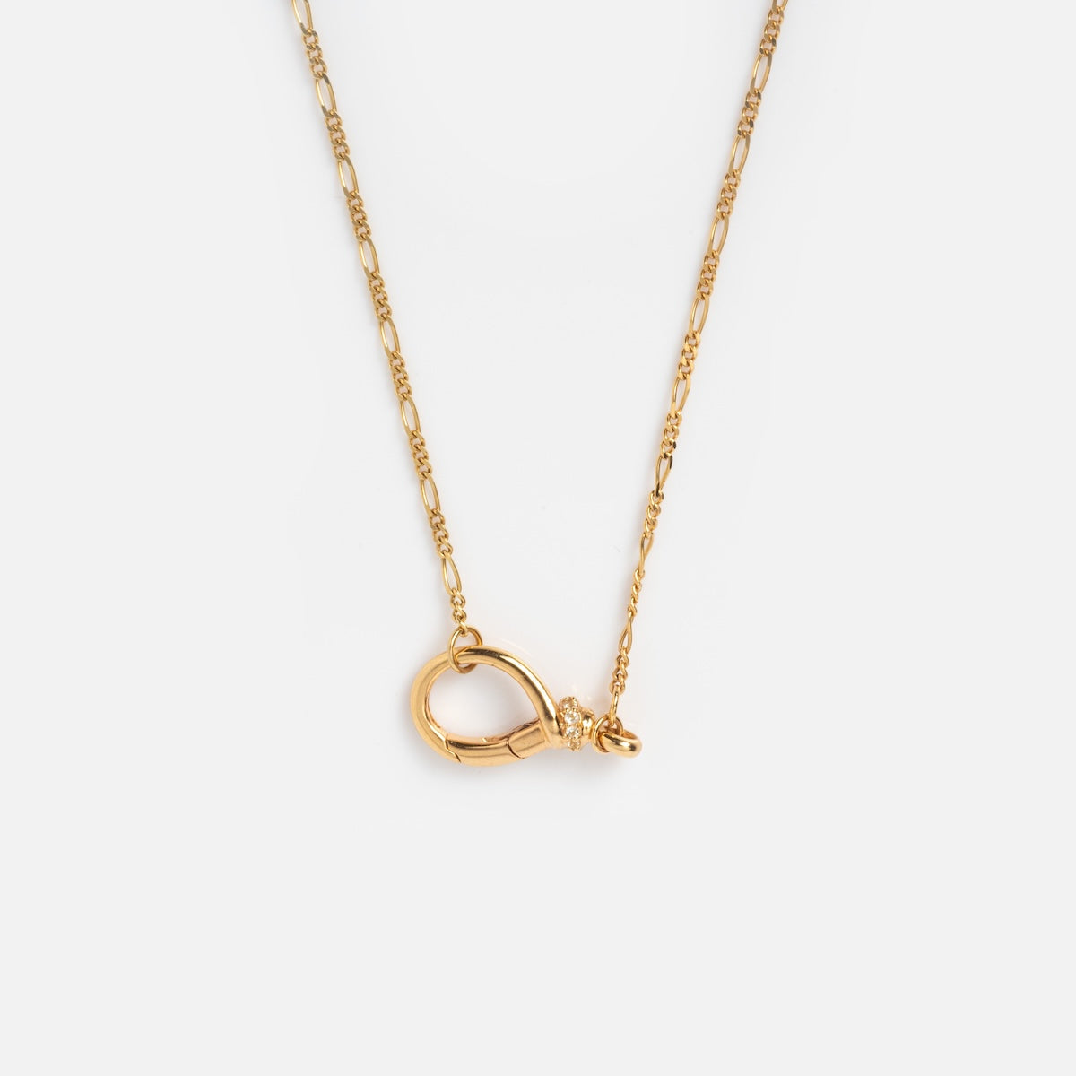 Solid Gold Figaro Charm Holder Necklace