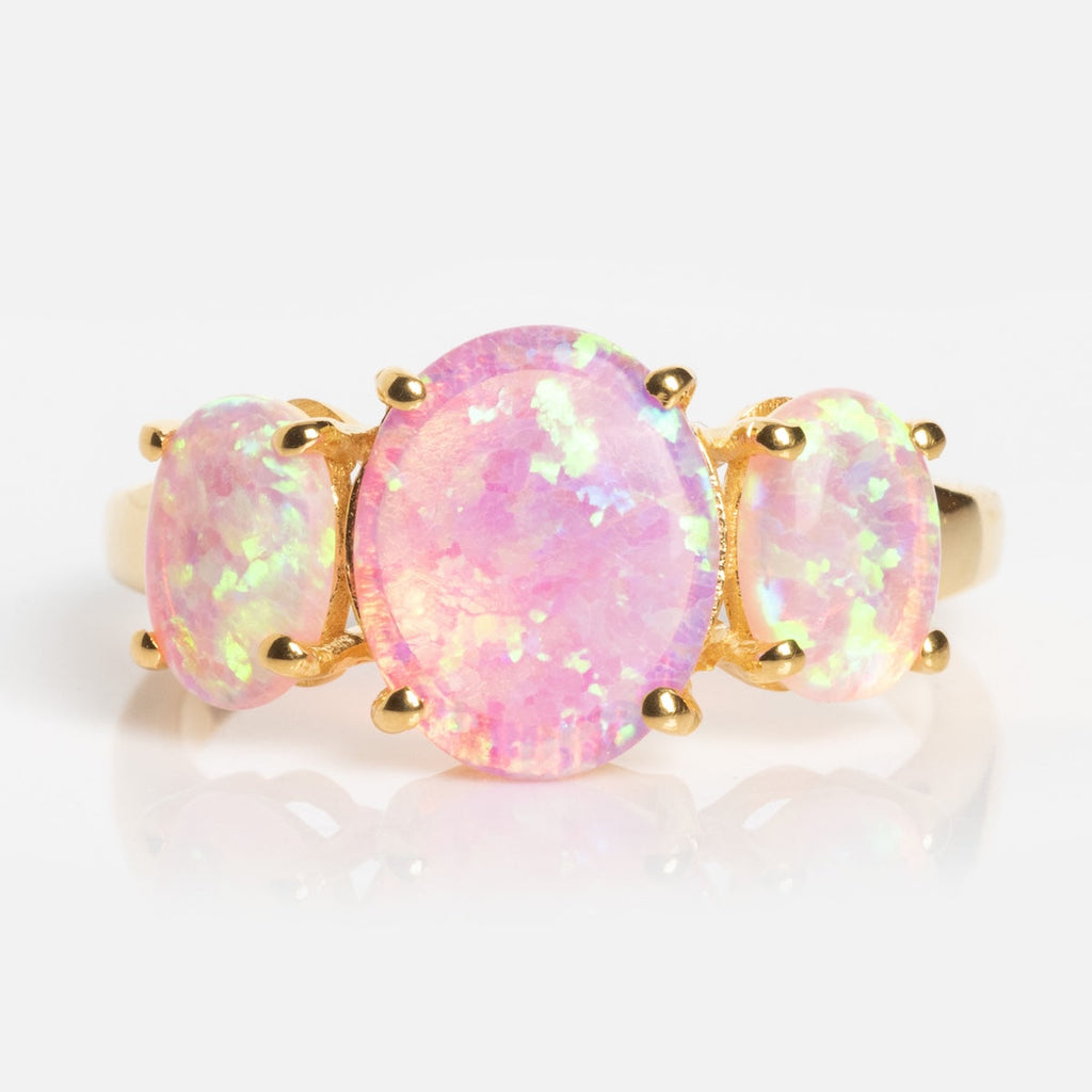 Pink Opal Gum Drop Ring