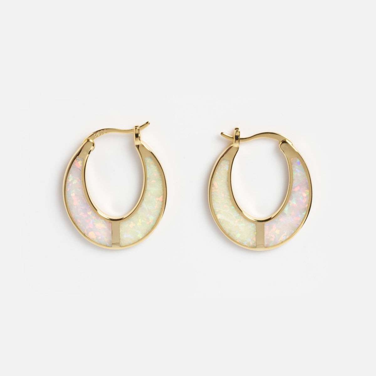 Opal Ombre Lunar Hoops