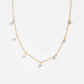 Cotton Candy Opal Droplet Necklace