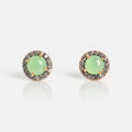 Chrysoprase Pave Stud Earrings