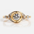 Vienna Moissanite and Diamond Ring