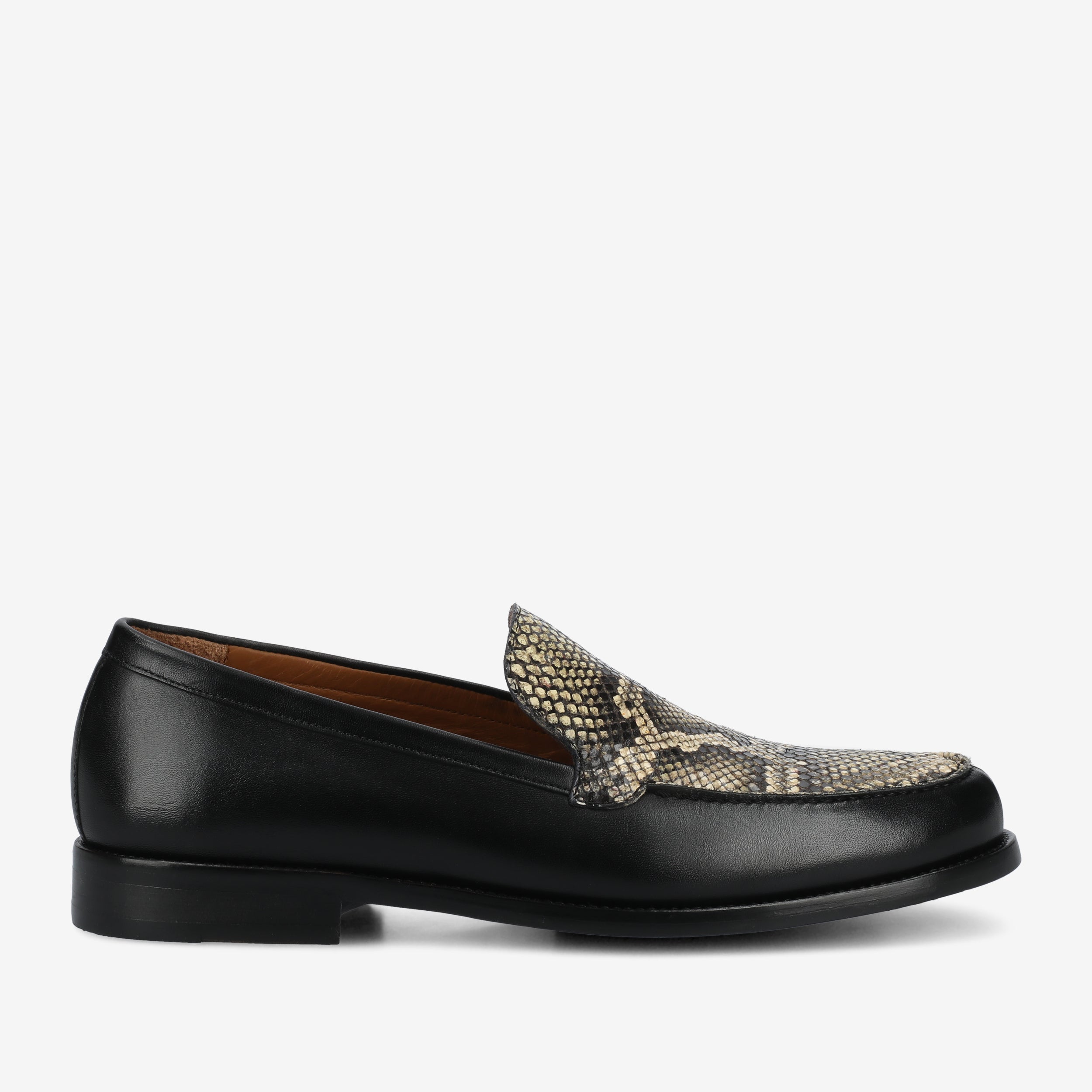 The Sterling Penny Loafer in Serpente