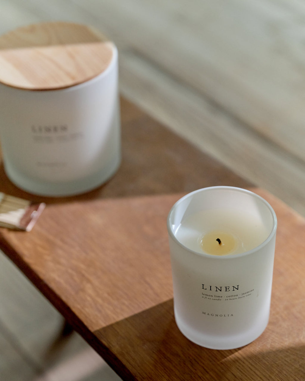 Magnolia Linen Candle