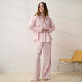 Airy Cotton Piped Wide Leg Pant