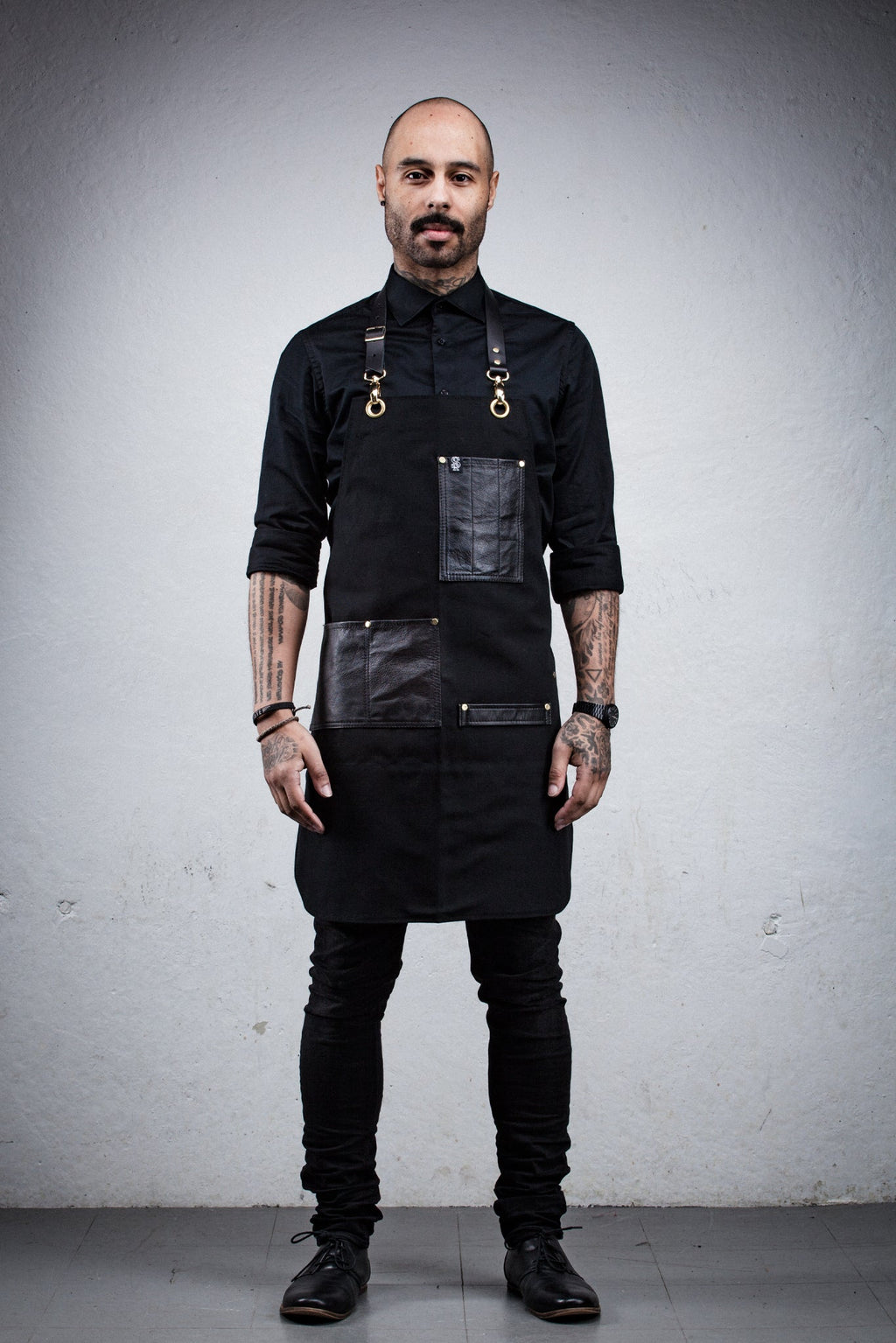 Leather Pocket Bartender - Black Canvas