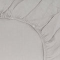 Simple Linen Fitted Sheet - Light Grey