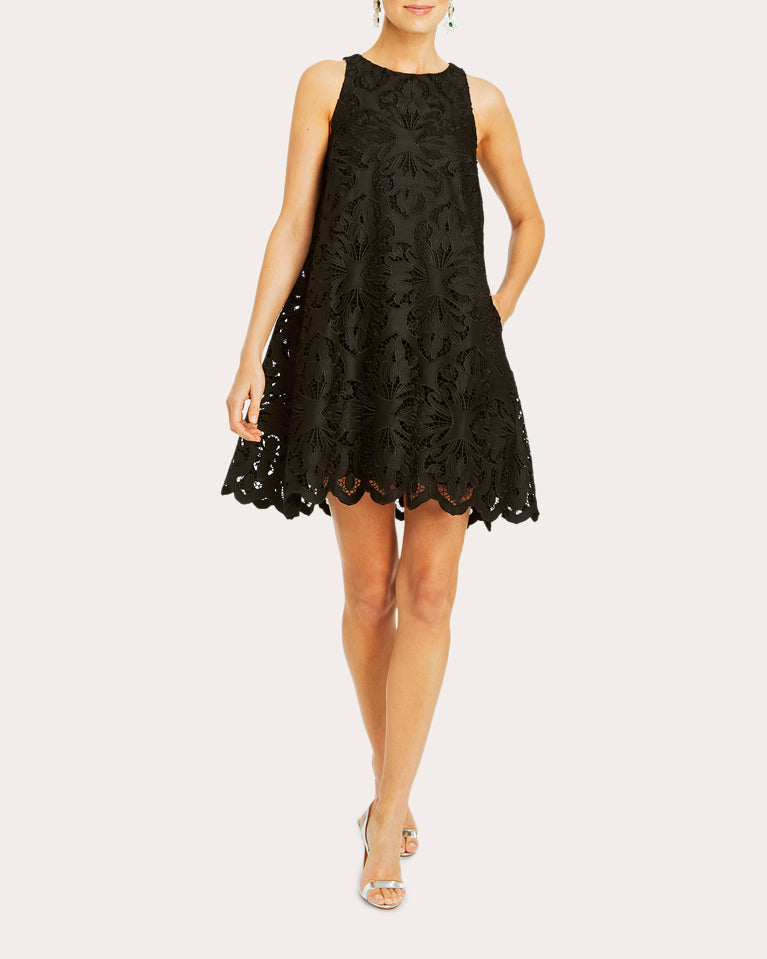 Luli Scalloped Guipure Lace Mini Dress