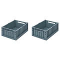 Liewood Weston Storage Box M 2 Pack - Whale Blue