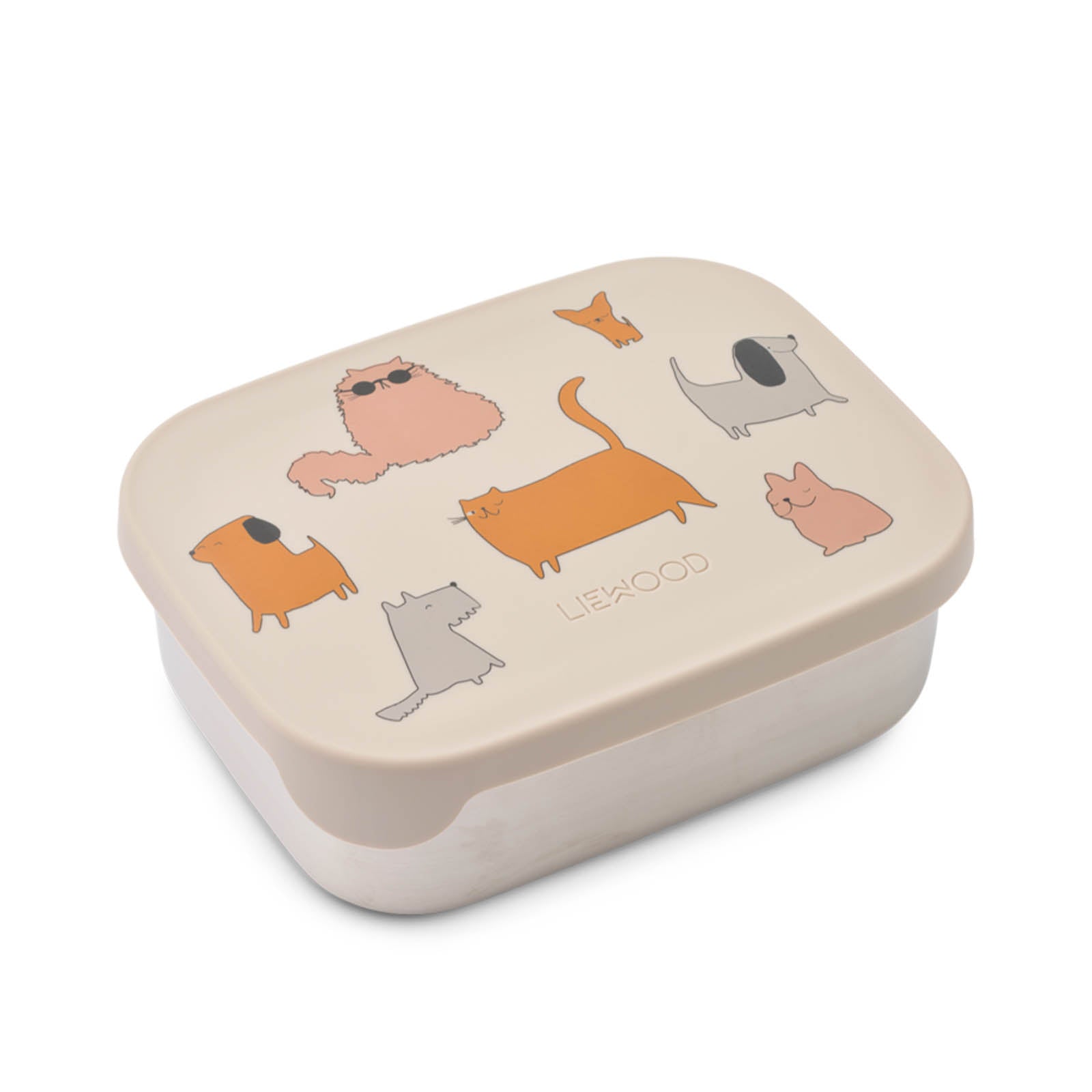 Liewood Arthur Printed Lunchbox - Cats & Dogs