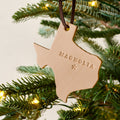Texas Magnolia Leather Ornament