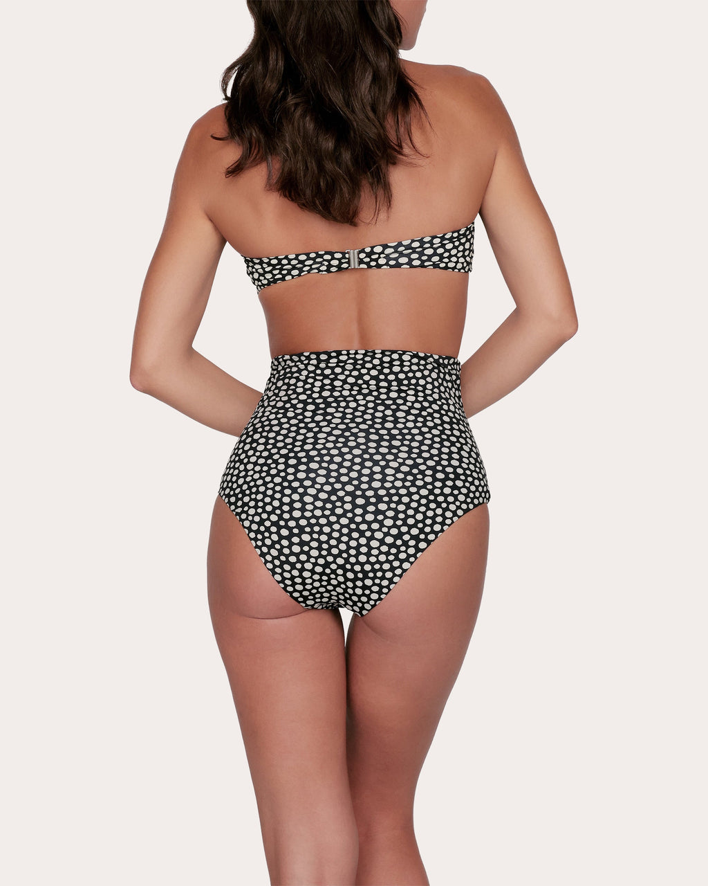 Laila Polka Dot Bow Bandeau Bikini Top