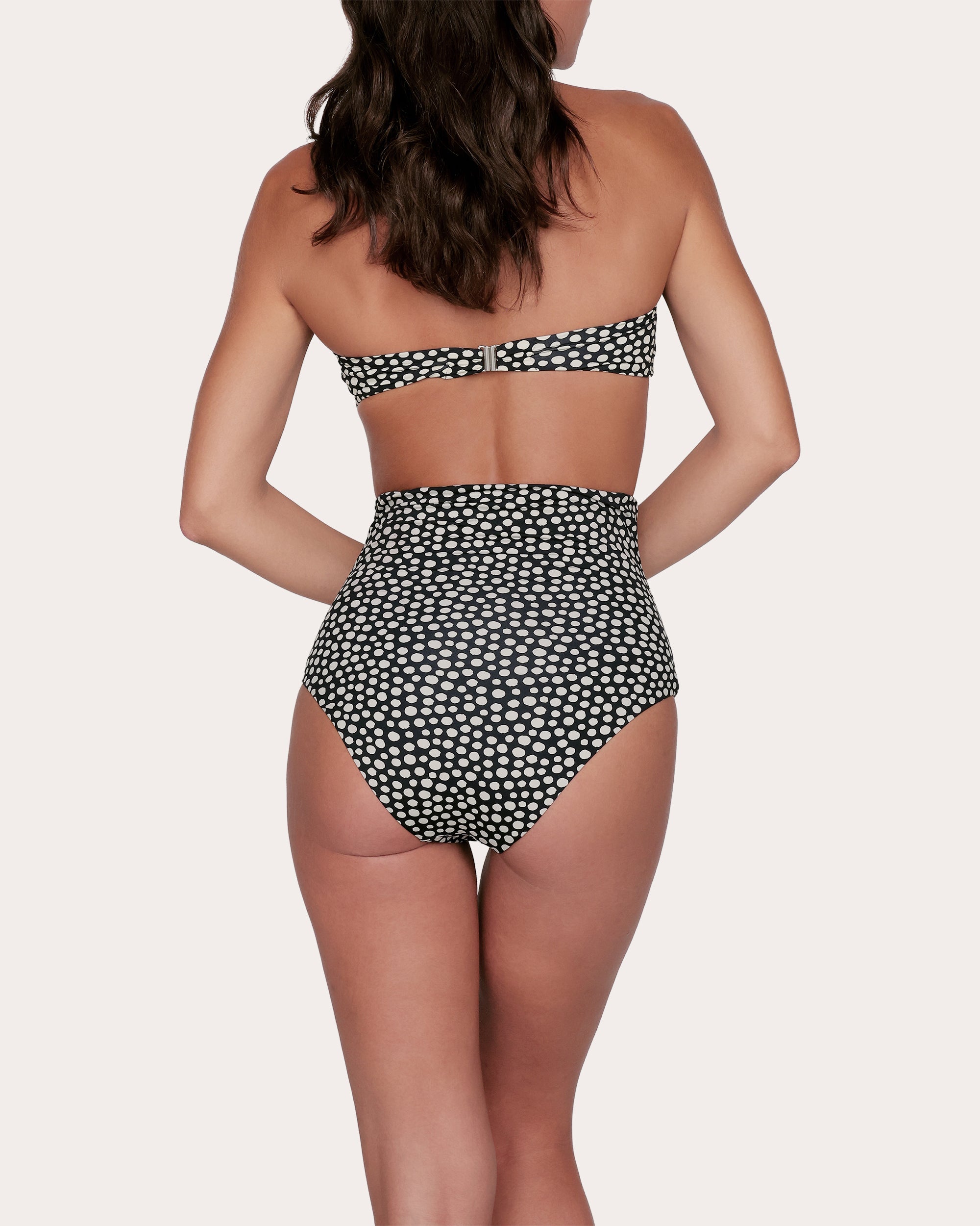 Laila Polka Dot Bow Bandeau Bikini Top