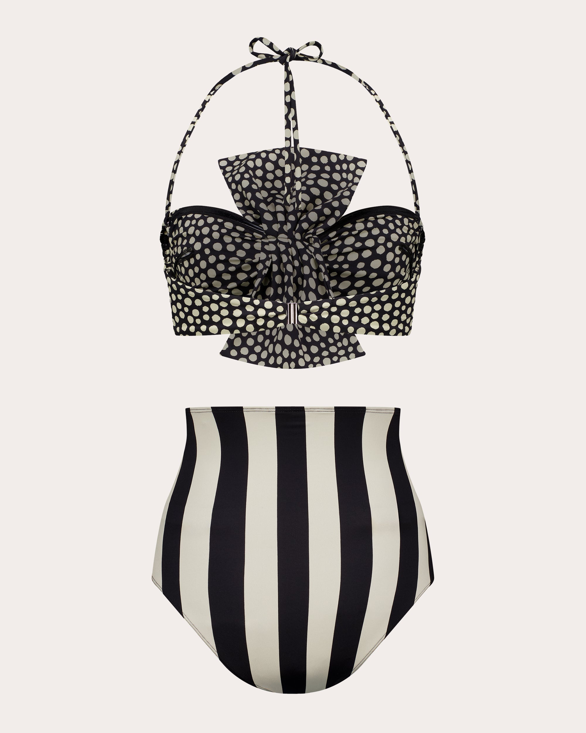 Laila Polka Dot Bow Bandeau Bikini Top