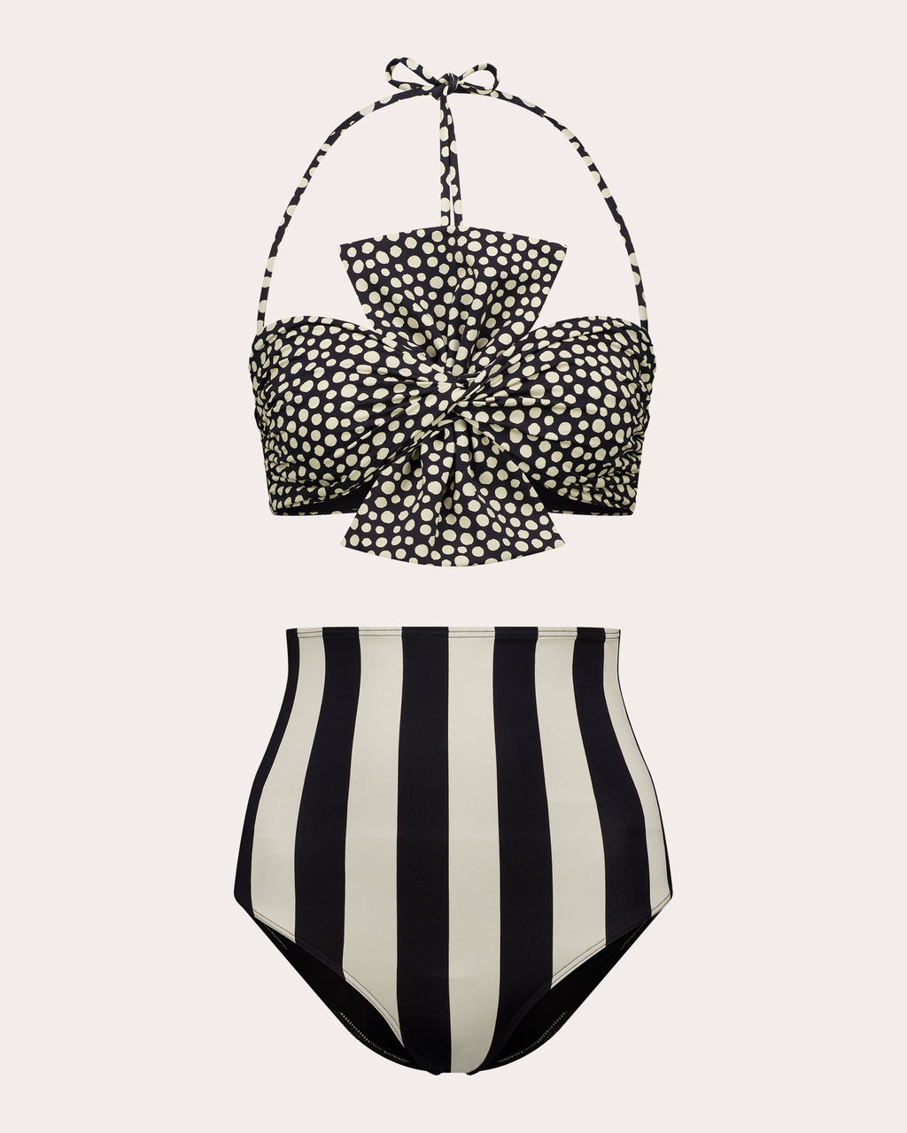 Laila Polka Dot Bow Bandeau Bikini Top