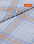 Latte And Mint Slubweave Plaid