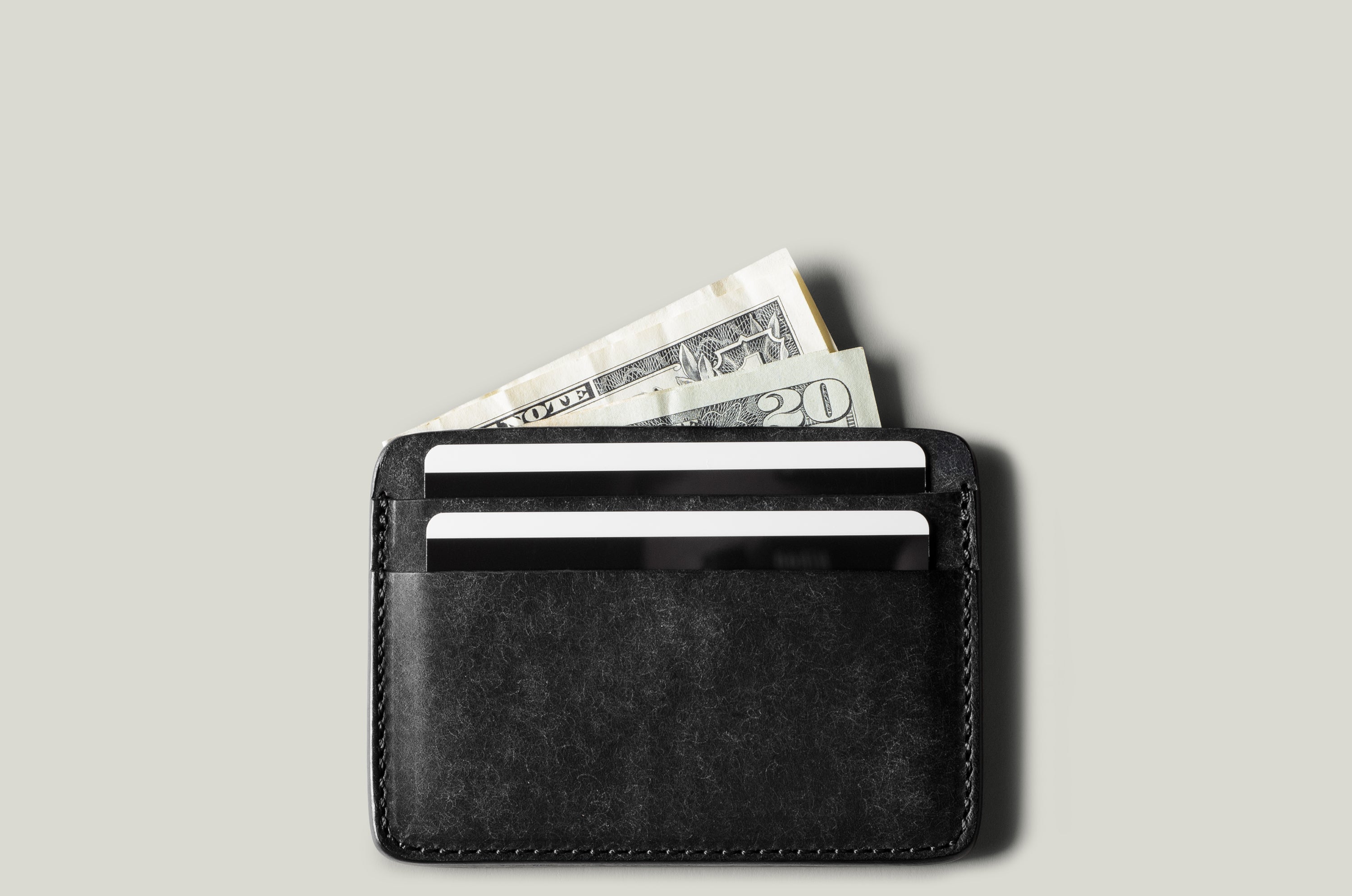 Lean Card Case . Black Raw