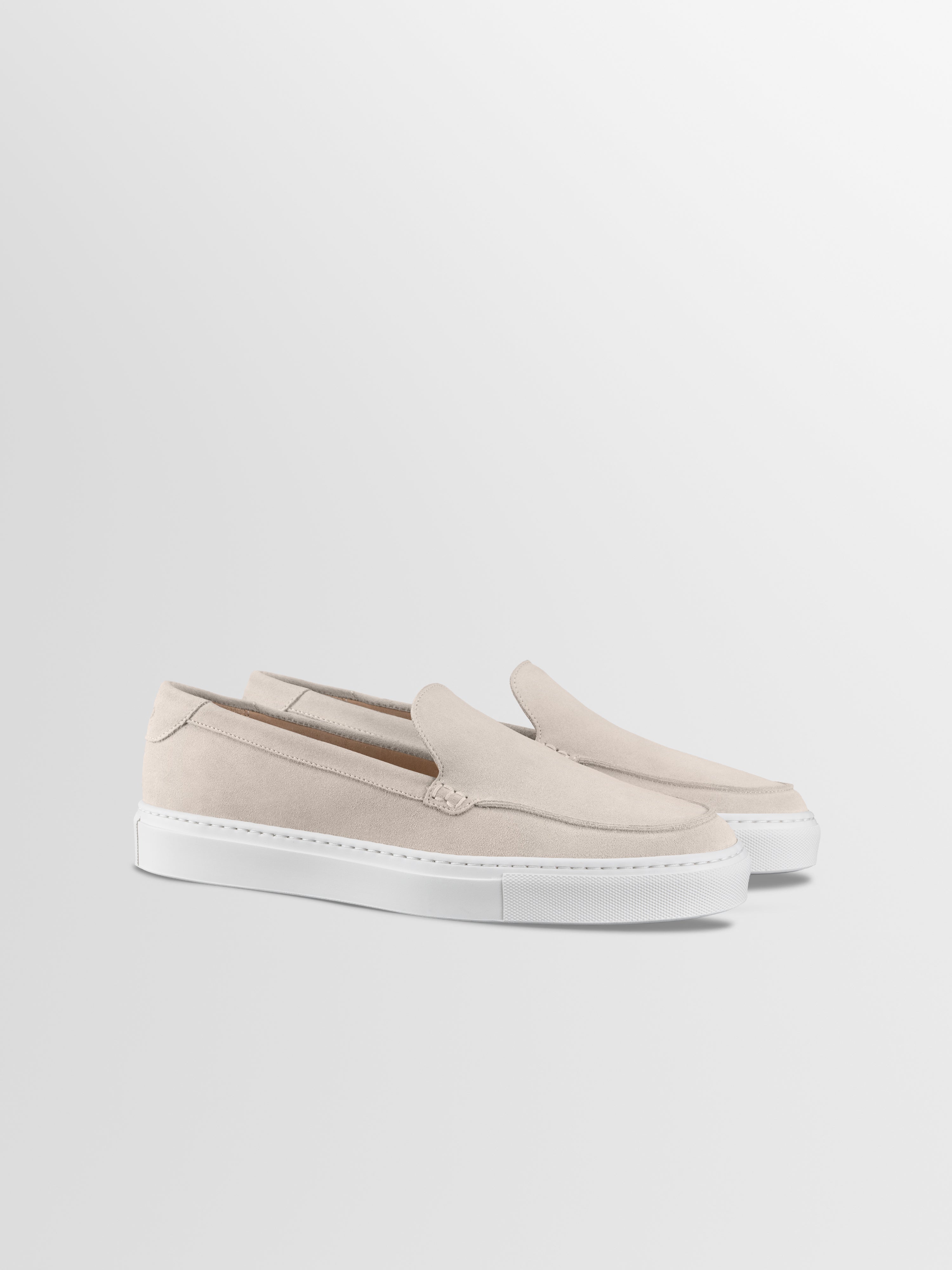 Lido Suede Loafer in Ivory