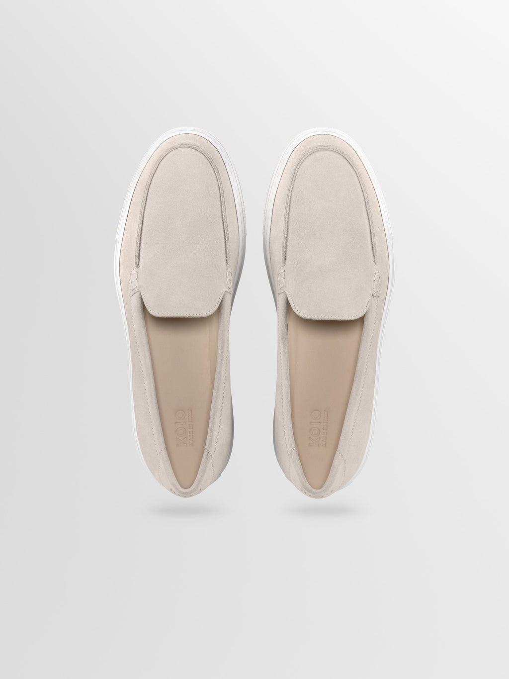 Lido Suede Loafer in Ivory