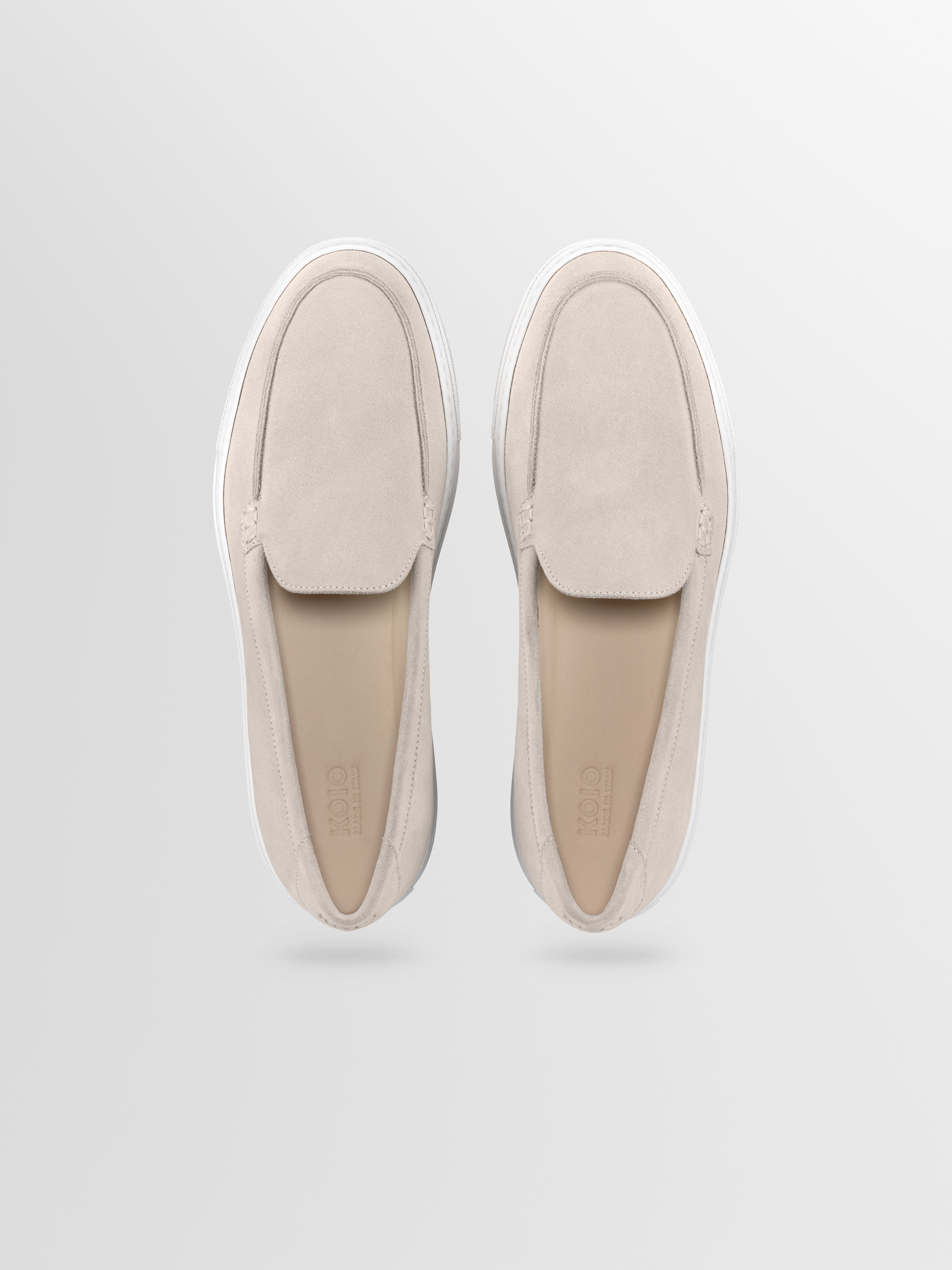 Lido Suede Loafer in Ivory