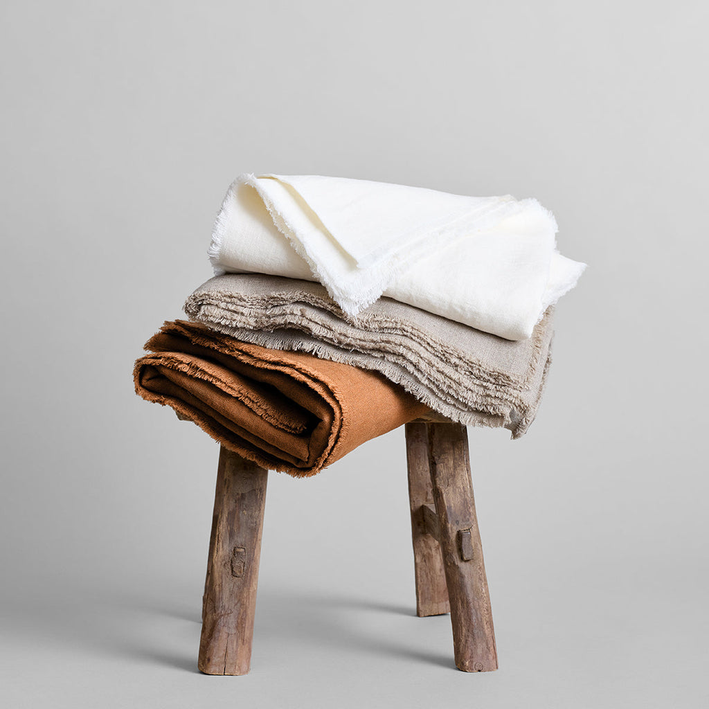 Fringed Linen Tablecloth