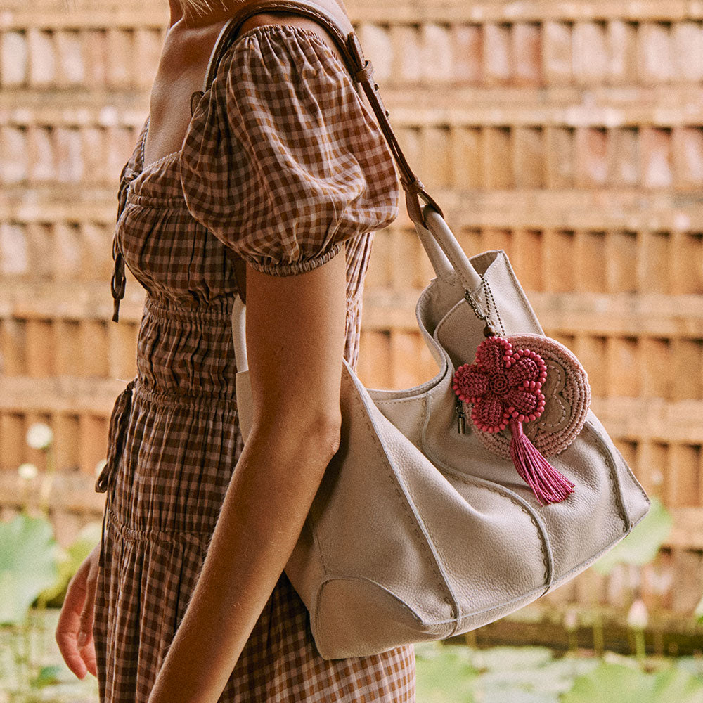 Los Feliz Medium Tote - Leather - Stone