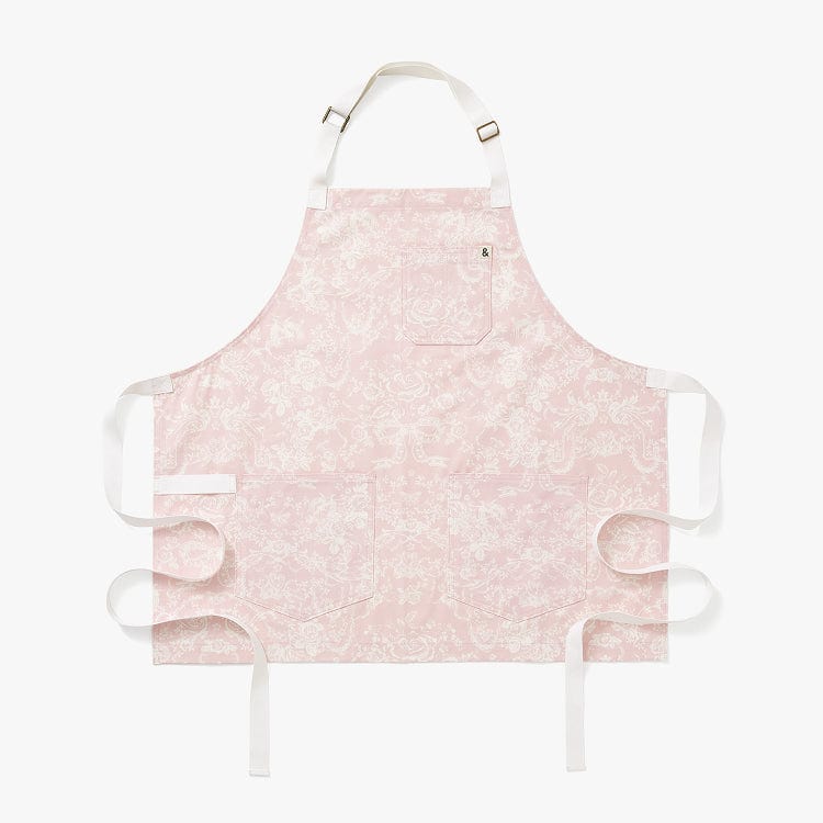 LoveShackFancy x H&B Toscana Toile Perennial Pink Cropped Essential Apron
