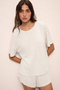Pointelle Short Sleeve Tee