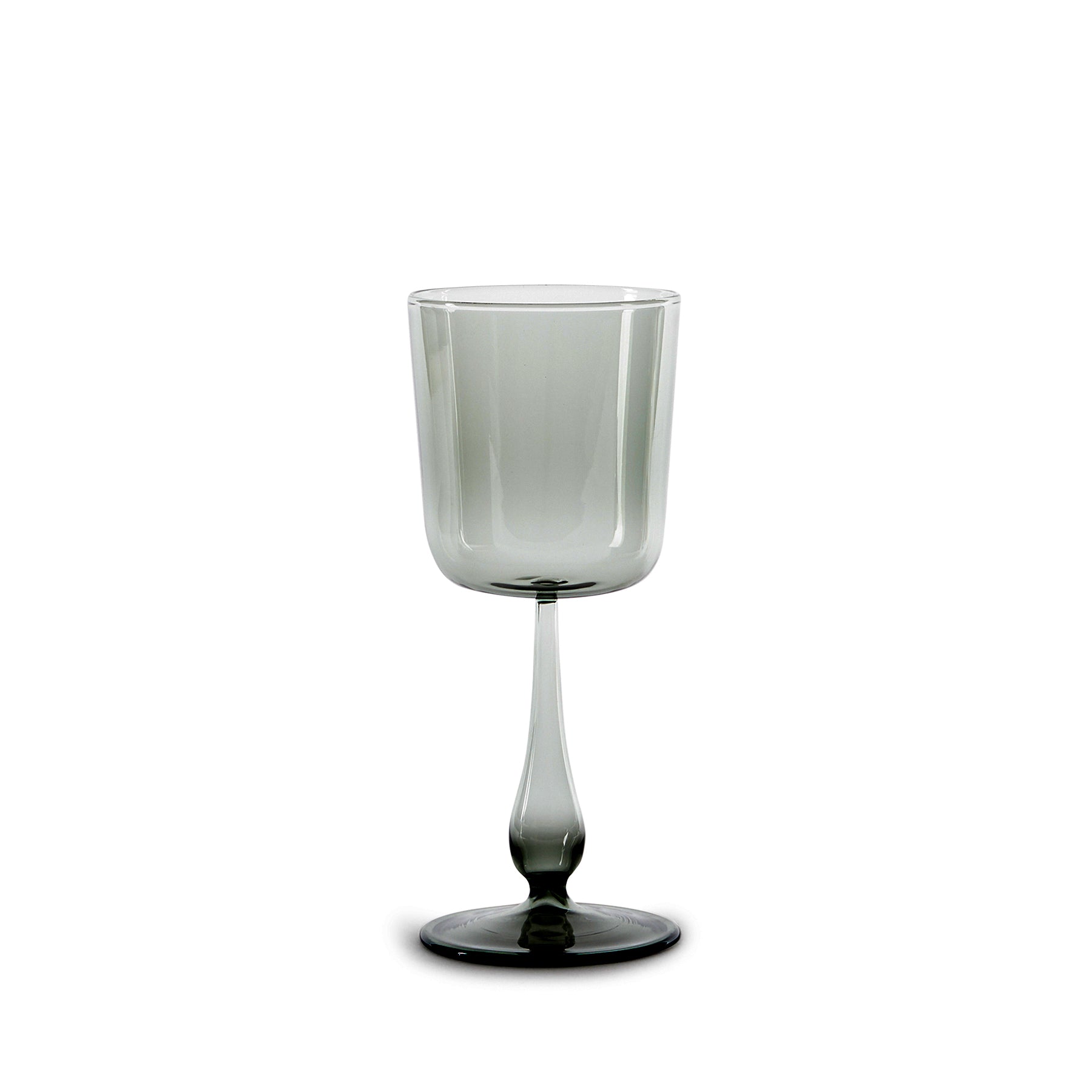 Luisa Calice Stem Glass in Fog (Set of 2)
