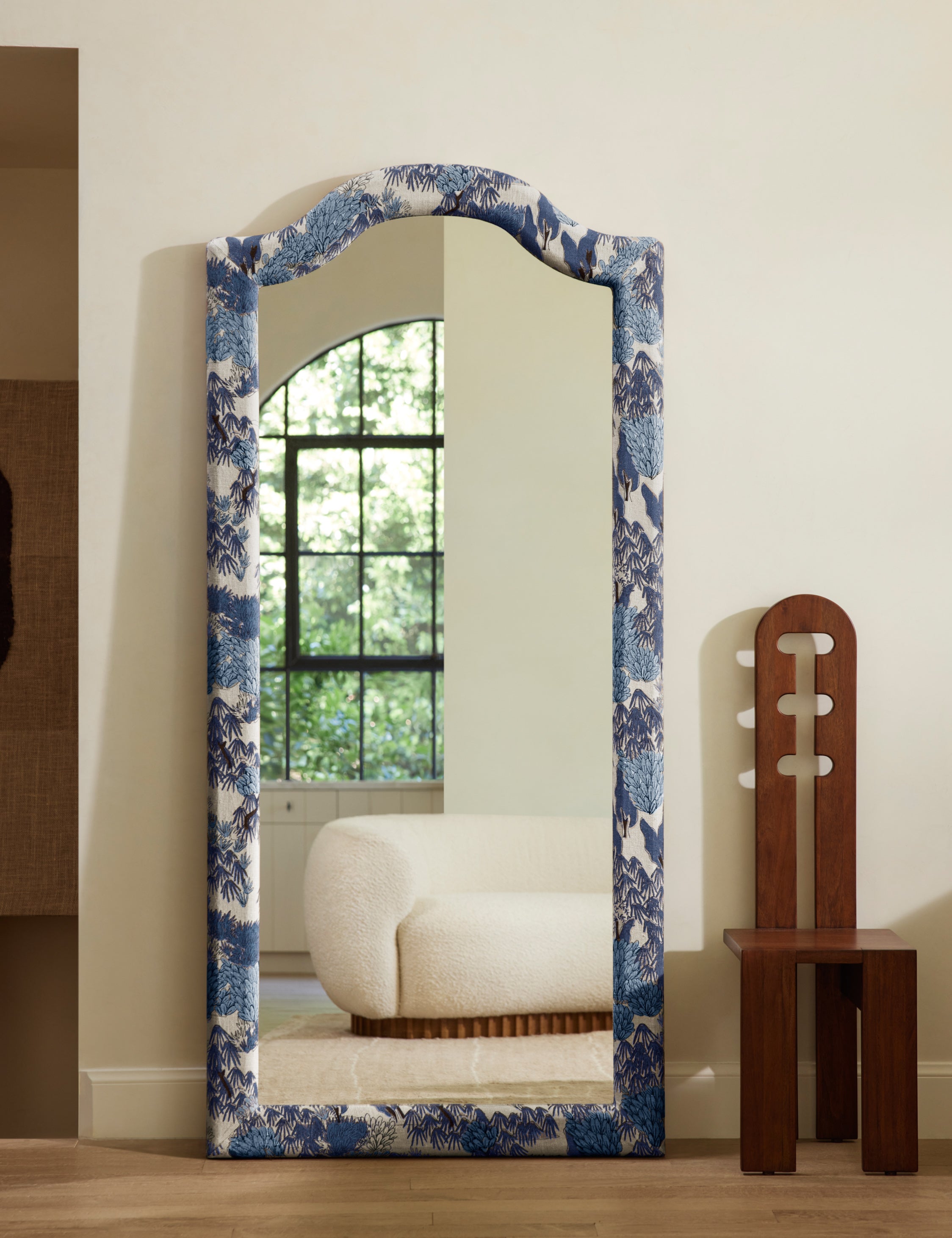 Garden Walk Upholstered Full Length Mirror by Sarah Sherman Samuel