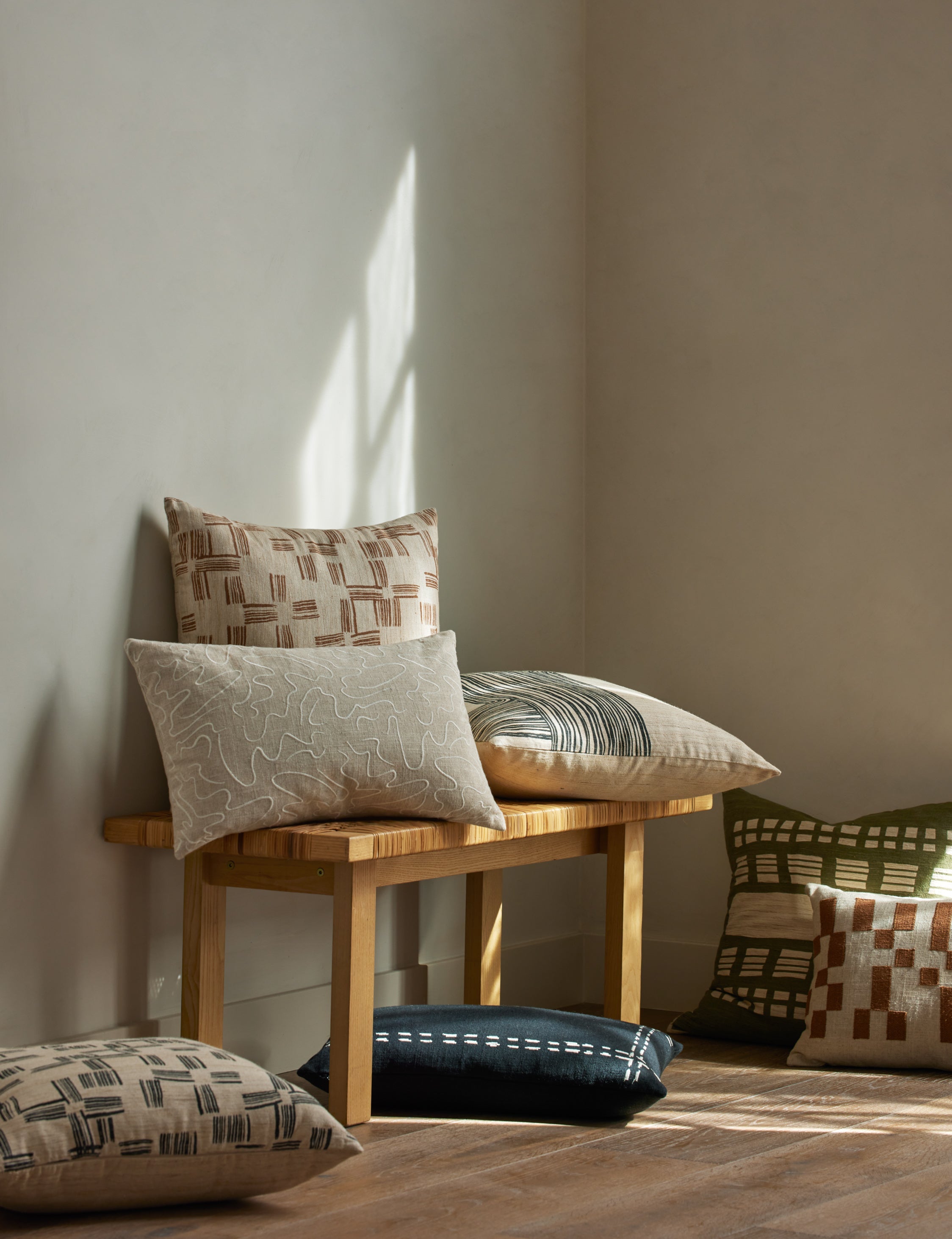 Crossmarks Silk Pillow by Élan Byrd