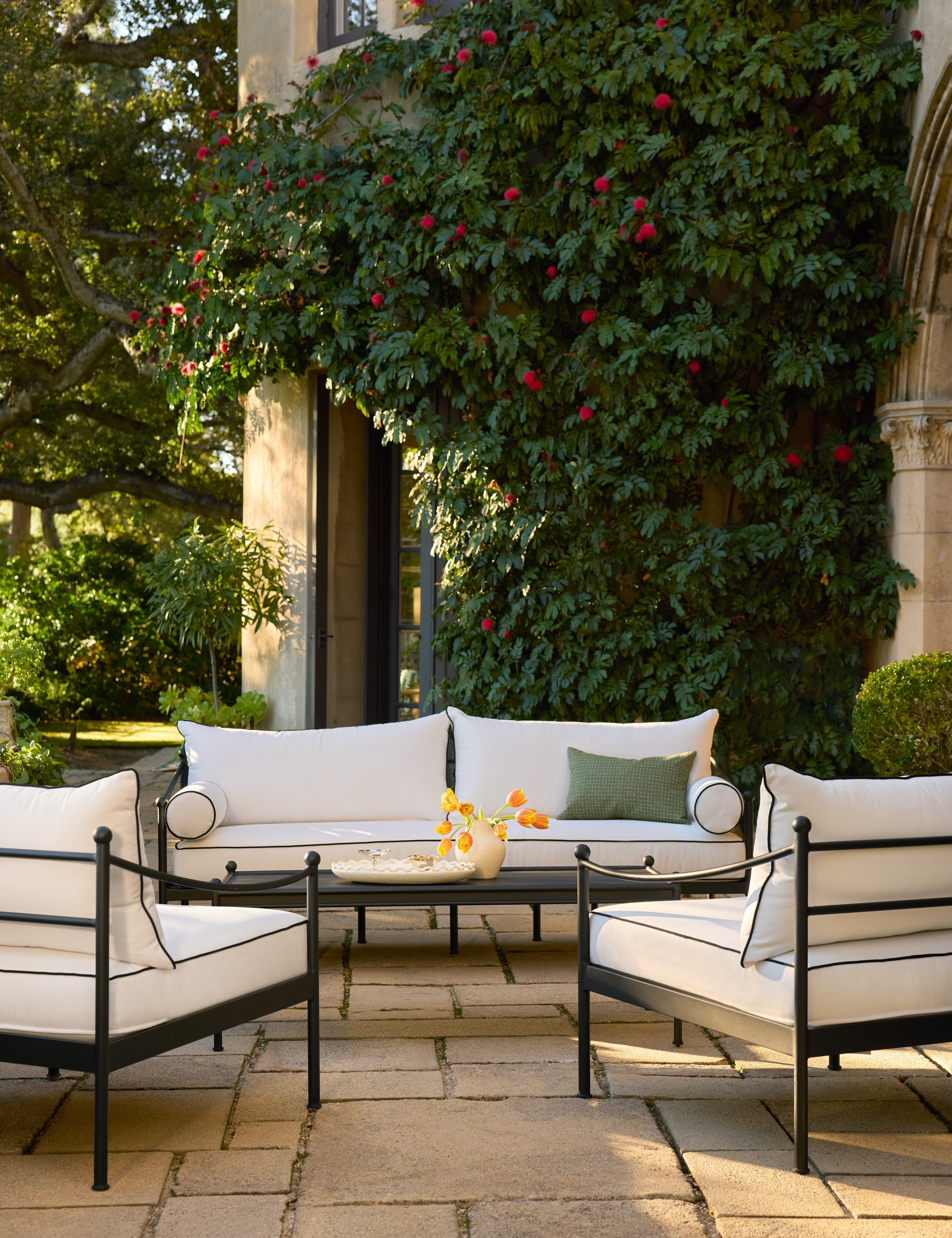 Antigny Indoor / Outdoor Dot Pillow by Sunbrella for Lulu and Georgia
