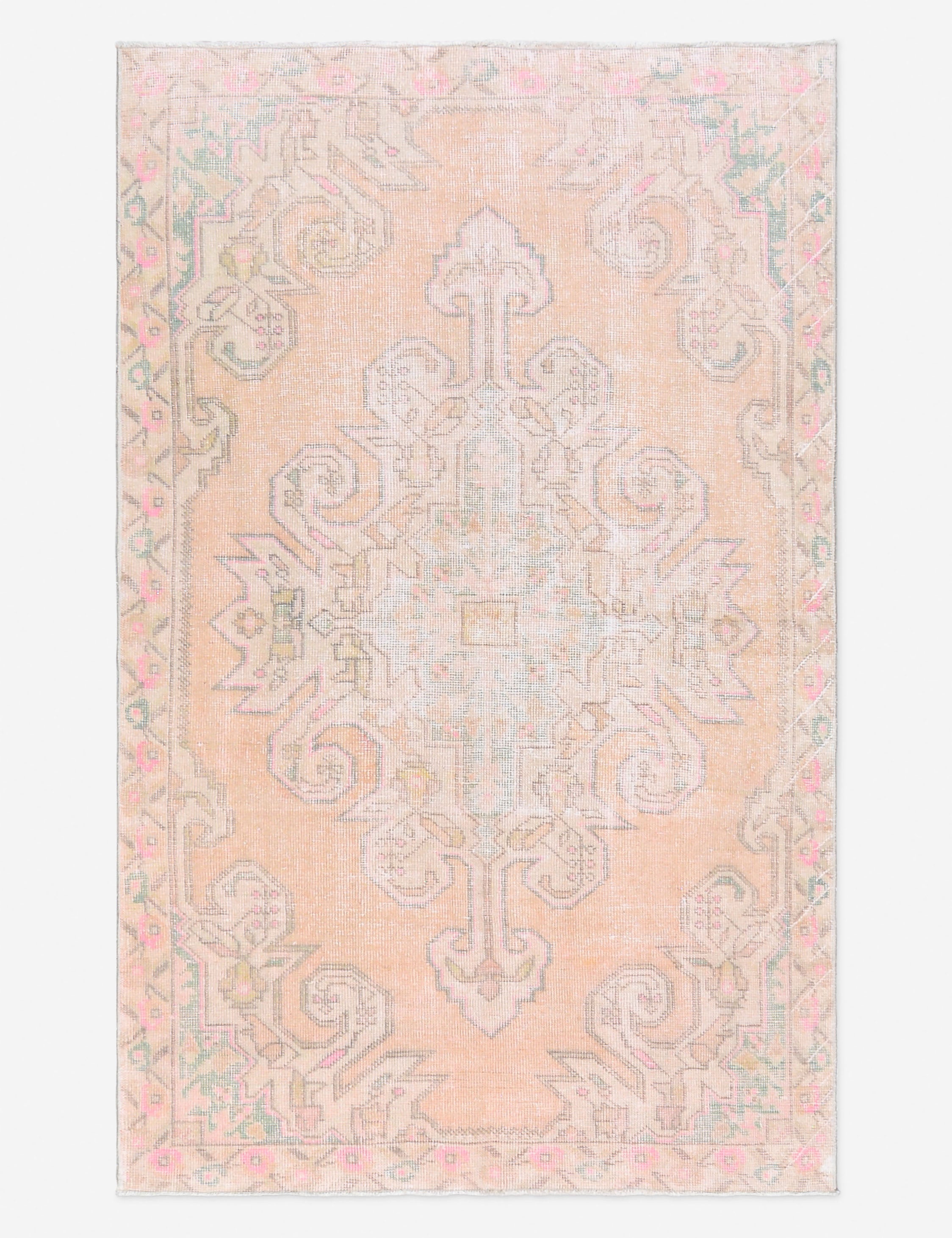 Vintage Turkish Hand-Knotted Wool Rug No. 493, 4' 3" x 7'
