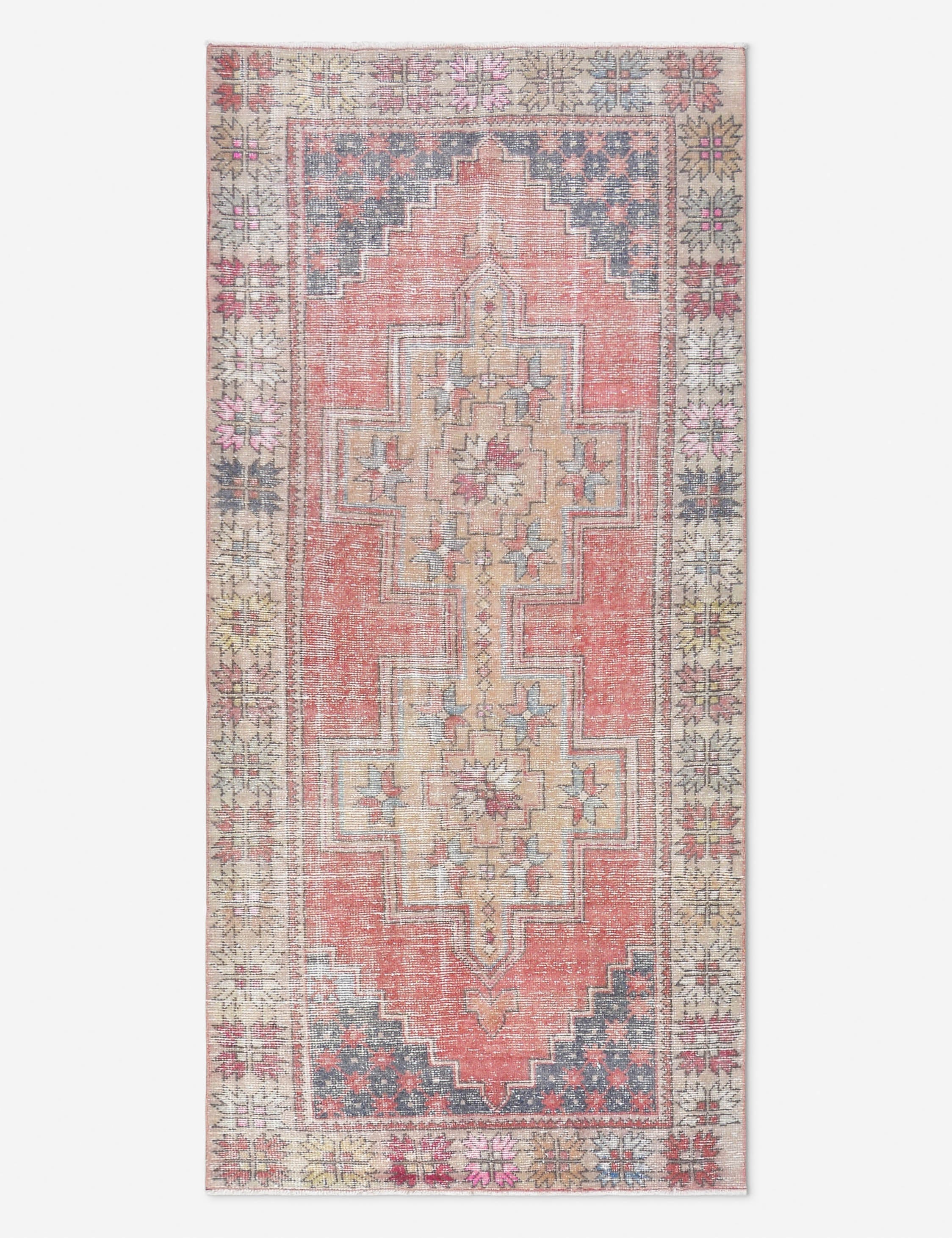 Vintage Turkish Hand-Knotted Wool Rug No. 494, 4' x 8' 5"