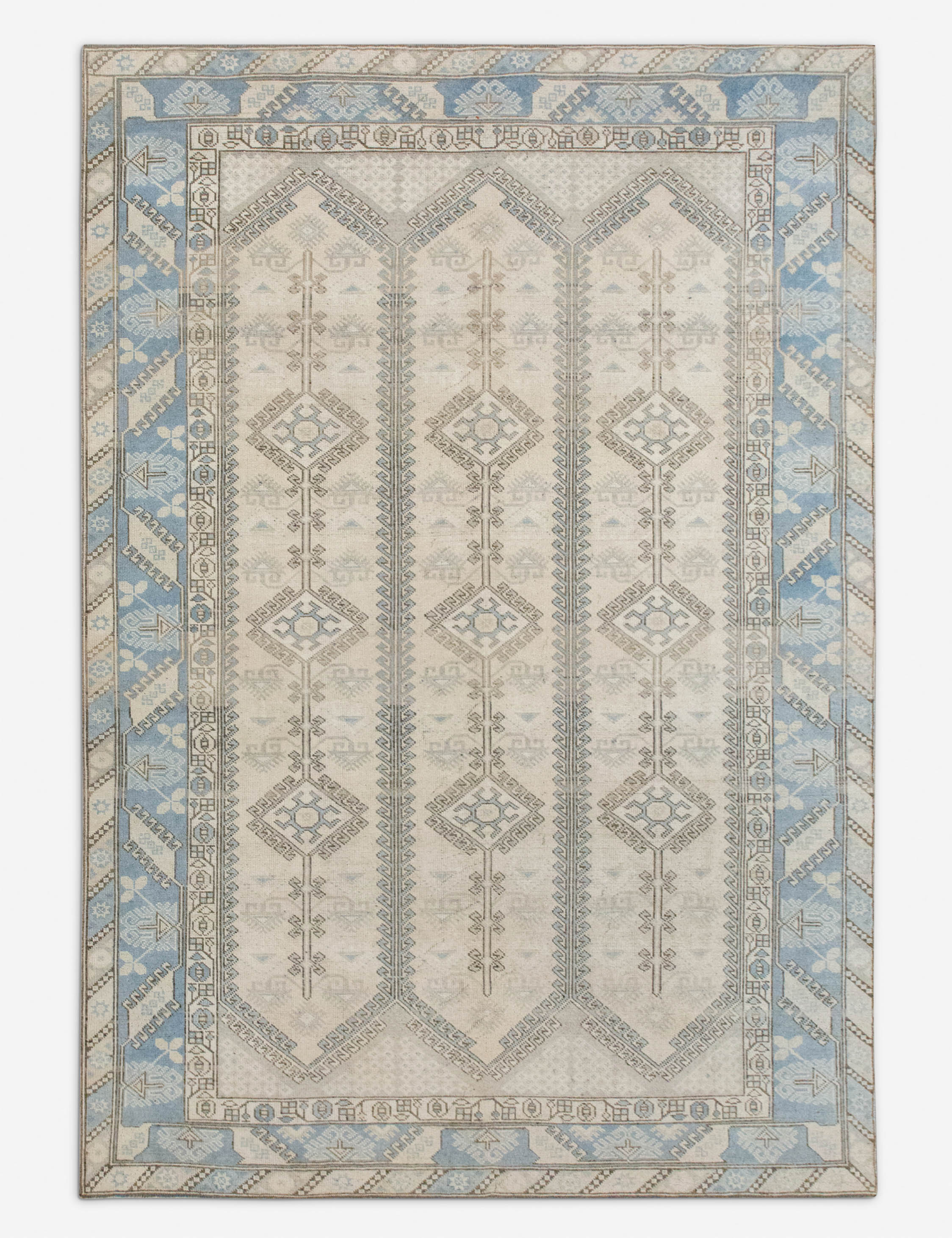 Vintage Turkish Hand-Knotted Wool Rug No. 562, 6'4" x 9'3"