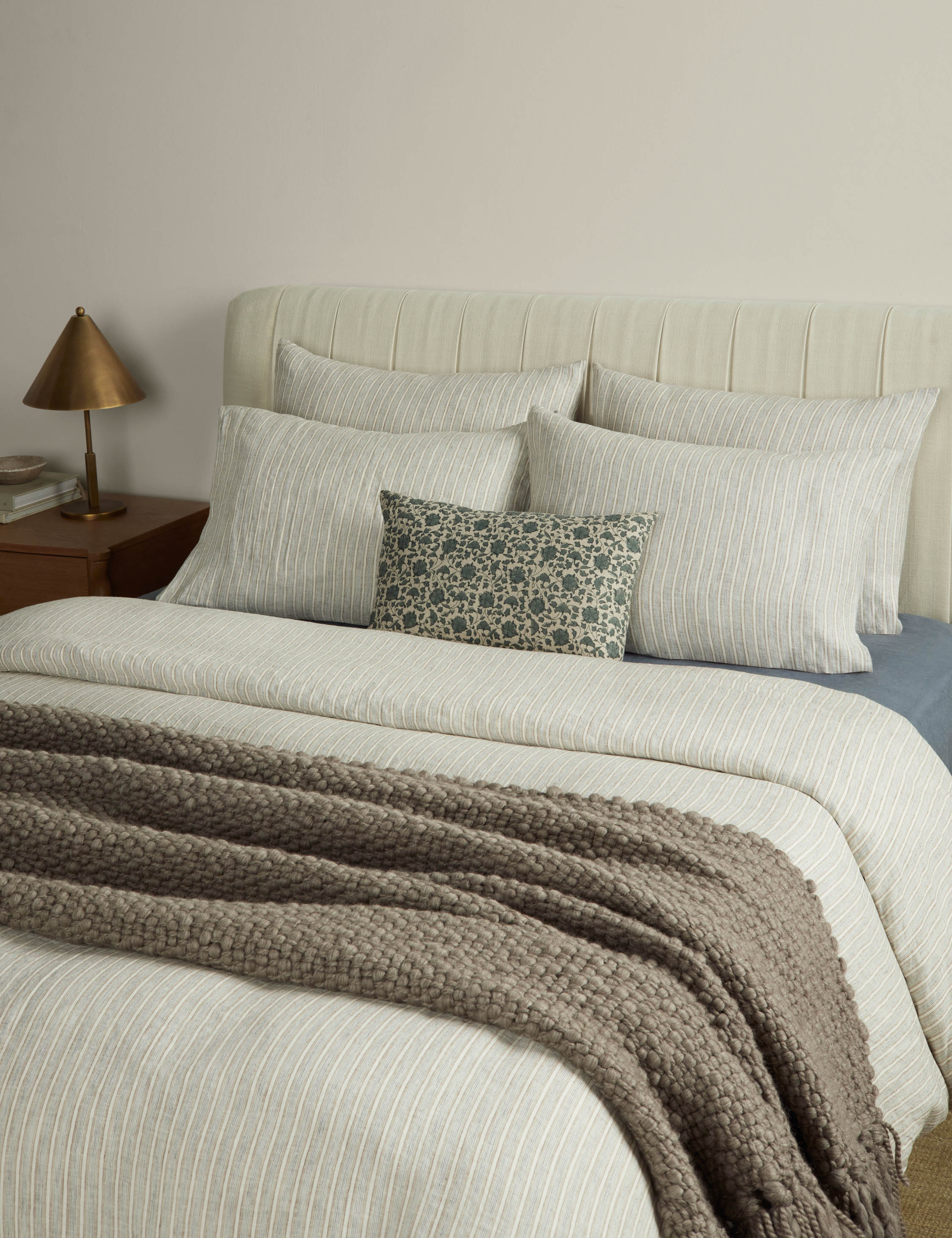 Eadlin Striped European Flax Linen® Pillowcase Set