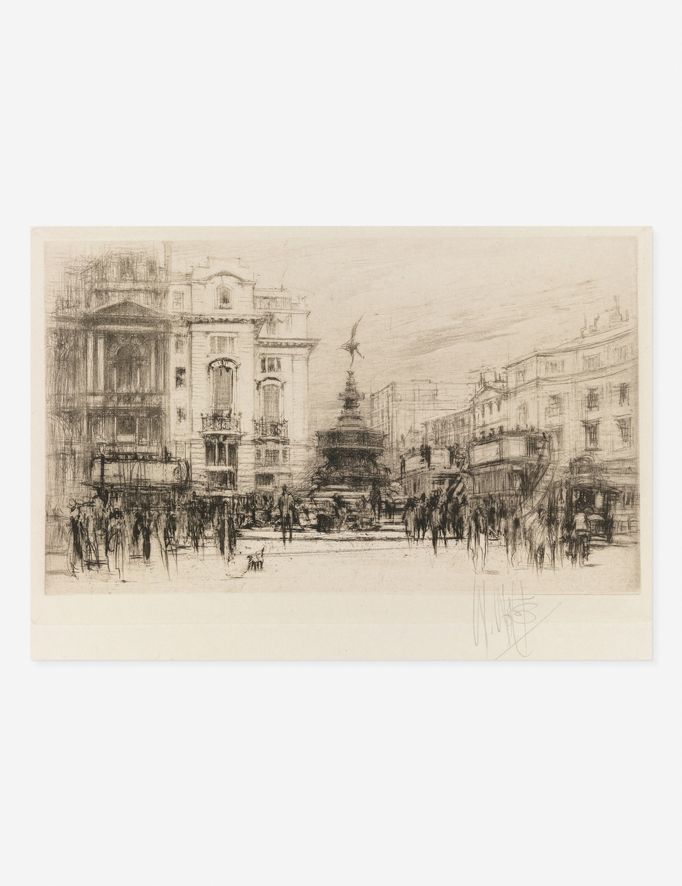 Piccadilly Circus (with Criterion Theatre) Print by William Walcot
