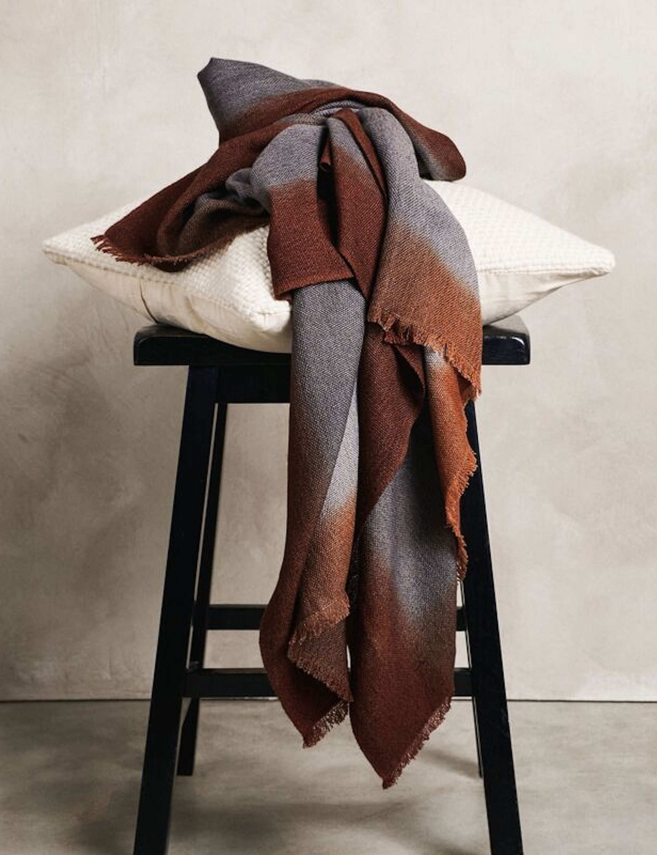 Simply Taupe Wool Throw by Studio Variously