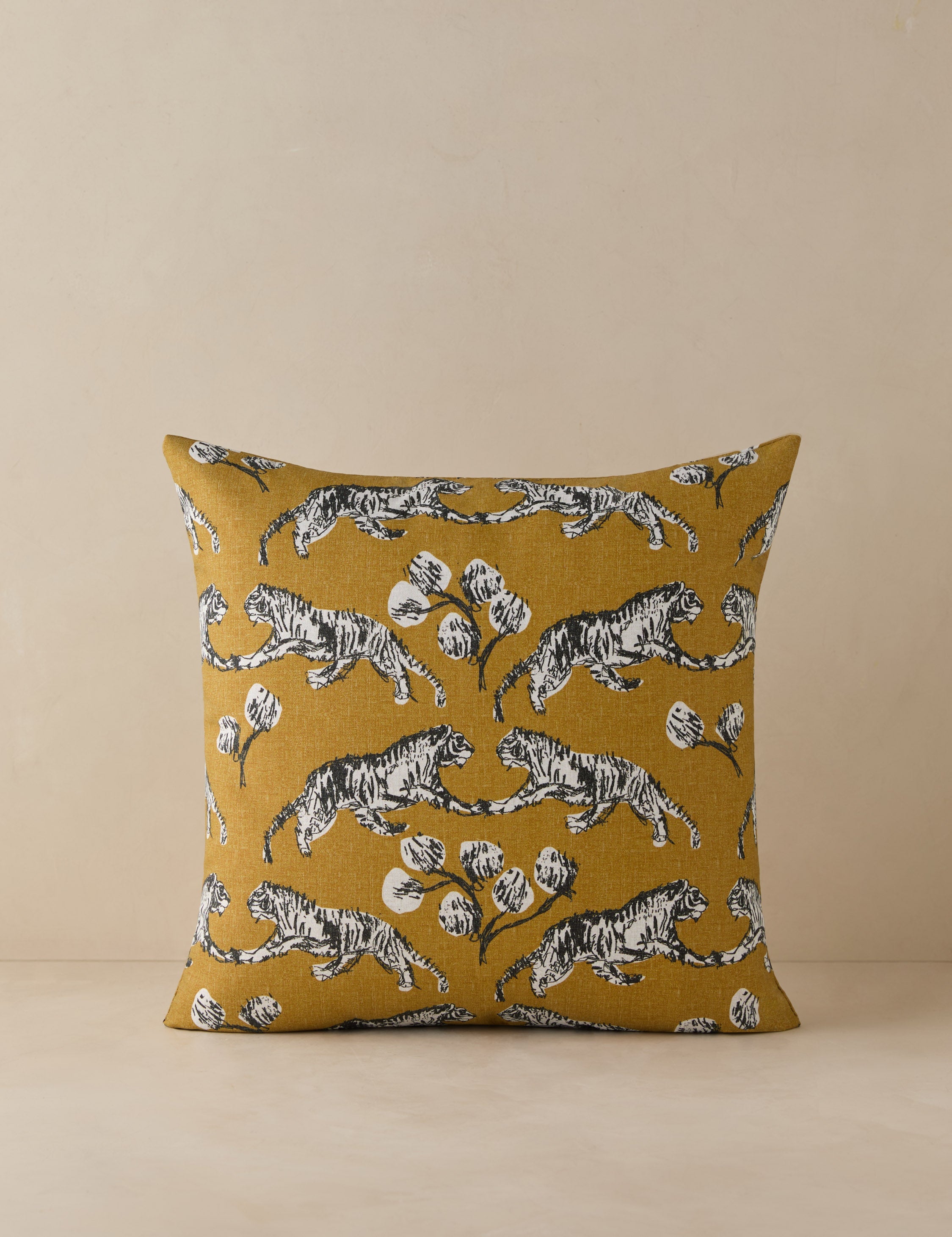 Tiger Indoor / Outdoor Pillow by Sarah Sherman Samuel