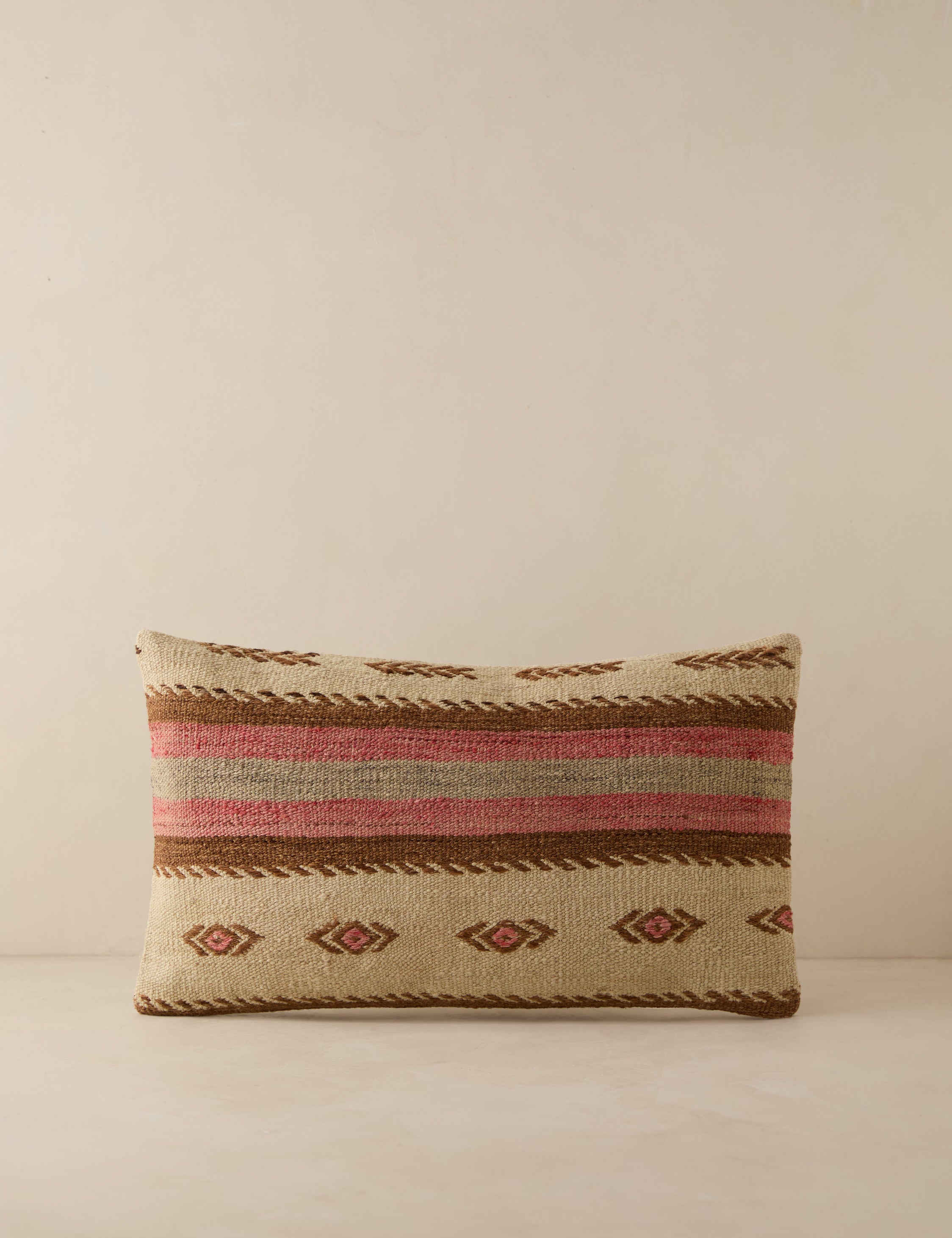 Vintage Lumbar Pillow No. 210, 12" x 20"