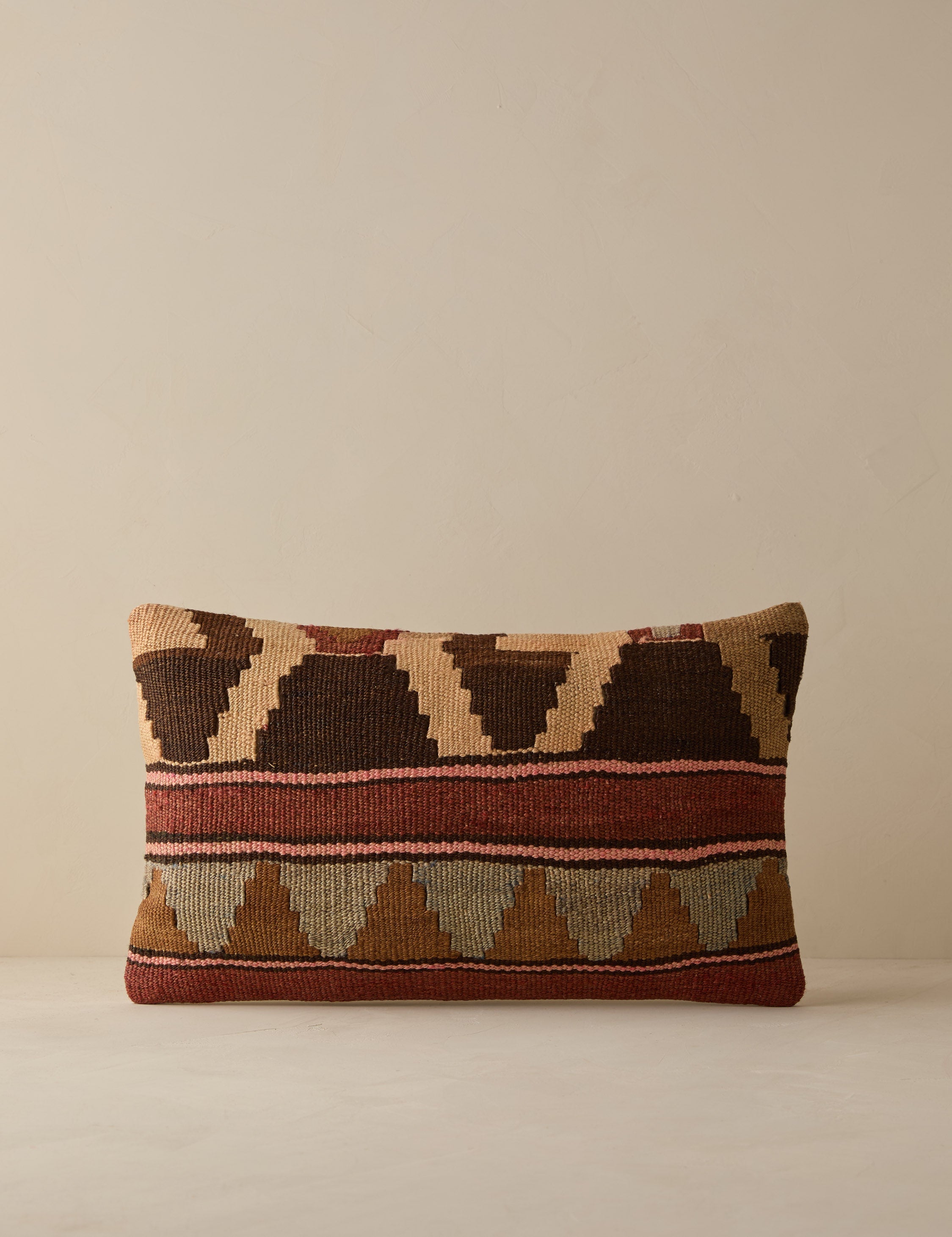 Vintage Lumbar Pillow No. 264, 12" x 20"